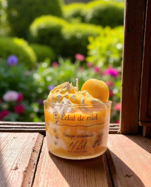 Bougie "Éclat de miel" - Miel avoine - NLA Creations 