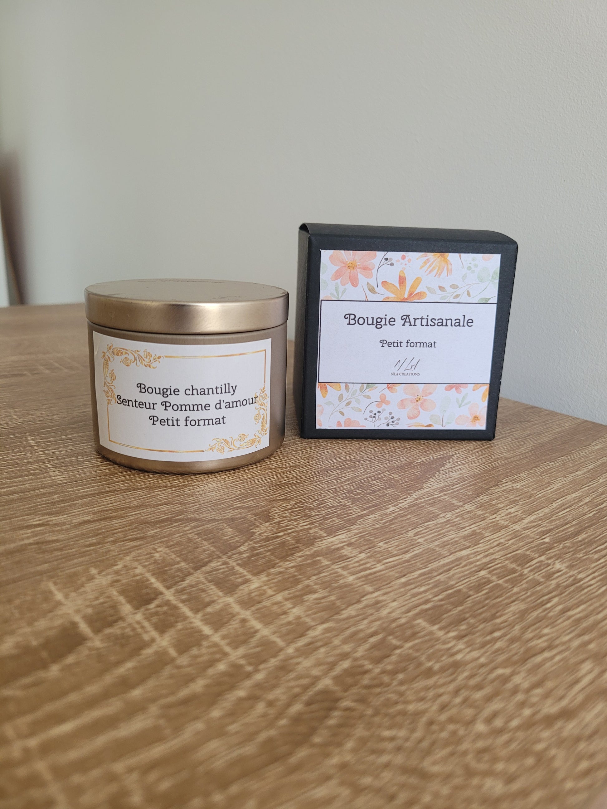 🍎 Bougie Chantilly petit format – Pomme d'amour - NLA Creations 