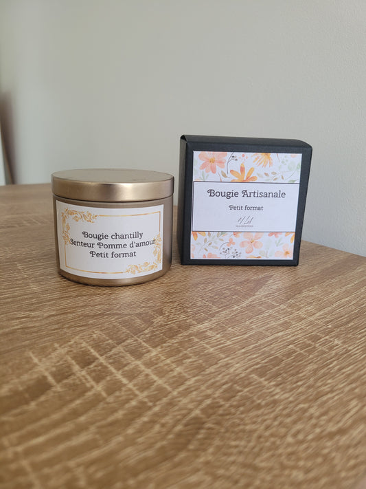 🍎 Bougie Chantilly petit format – Pomme d'amour - NLA Creations 
