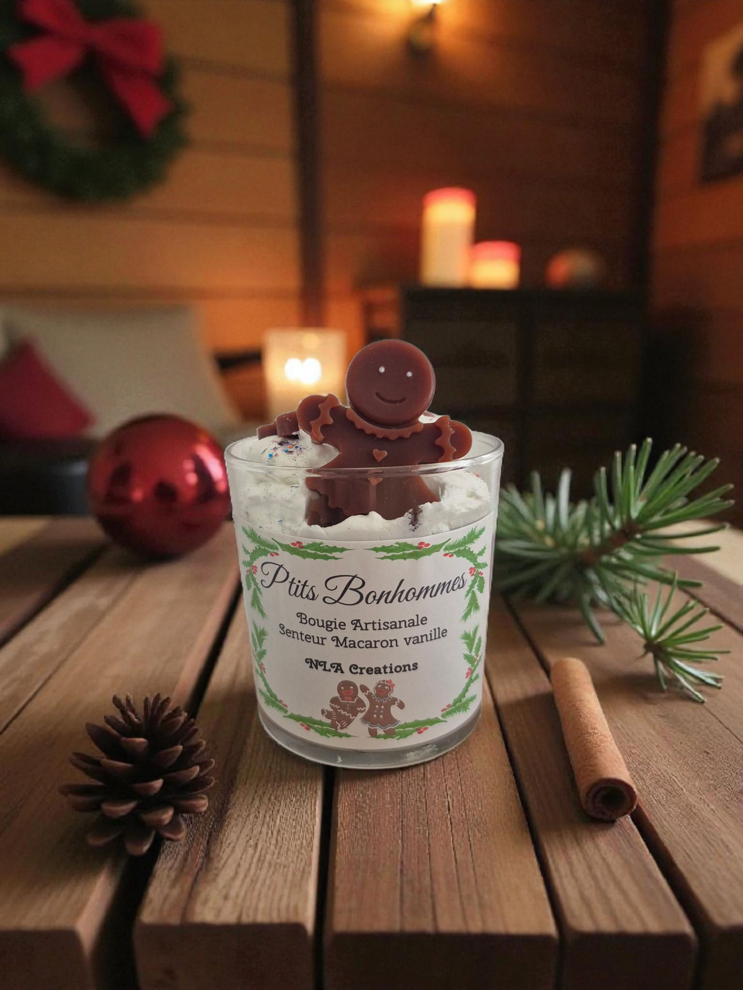 Bougie "P'tits Bonhommes" senteur Macaron vanille