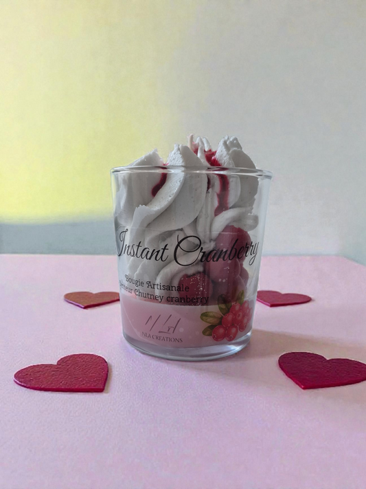 Bougie Instant cranberry - Senteur Chutney cranberry - NLA Creations 