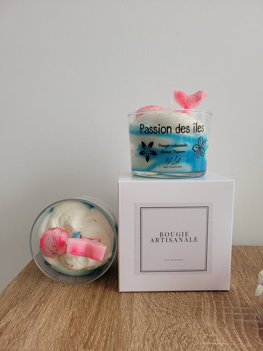 Bougie Passion des îles - Senteur Monoï passion - NLA Creations 