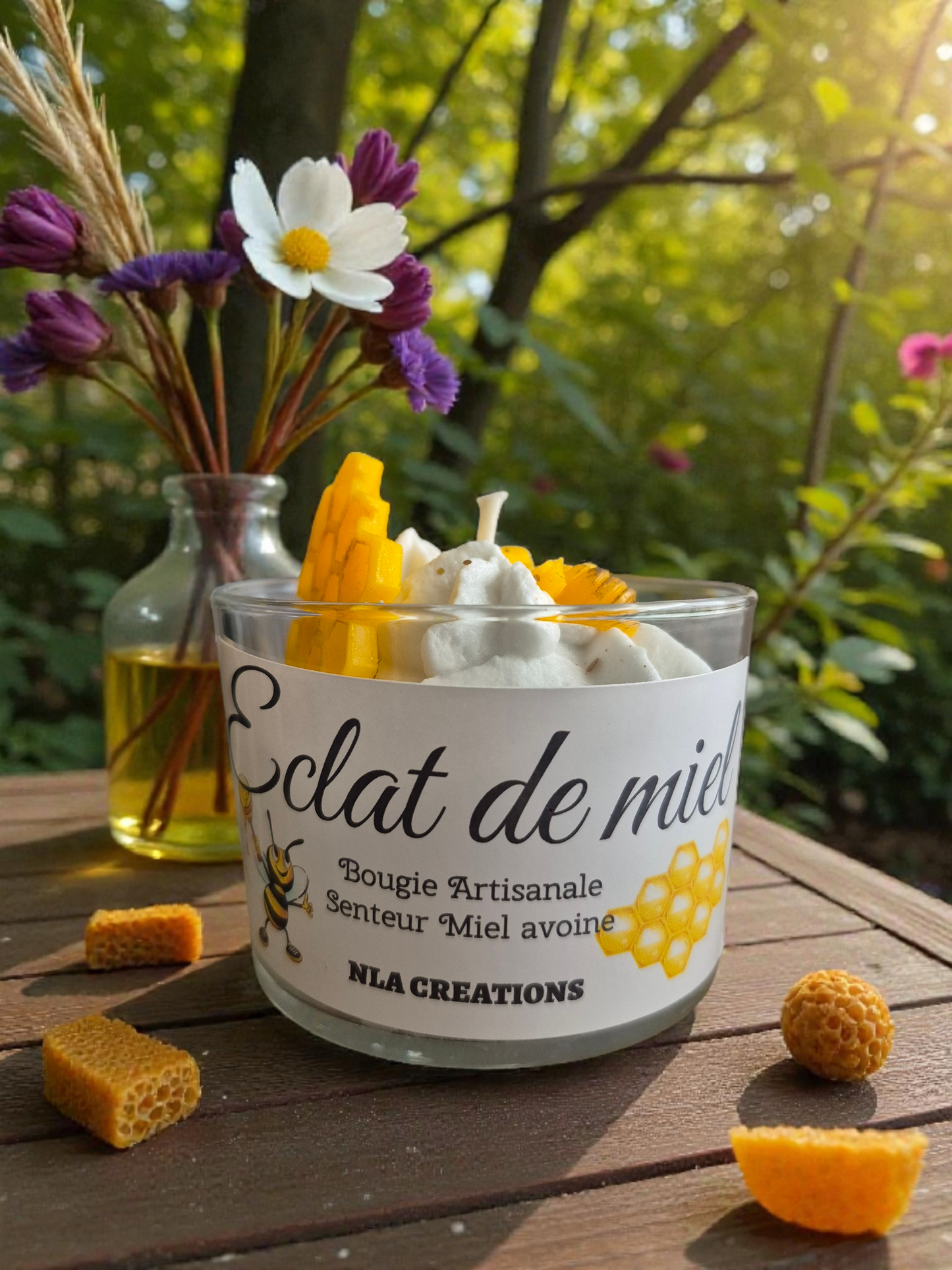 Bougie Éclat de miel - Senteur Miel avoine