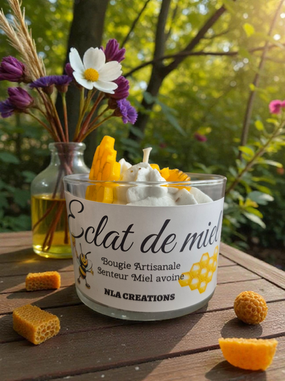 Bougie Éclat de miel - Senteur Miel avoine