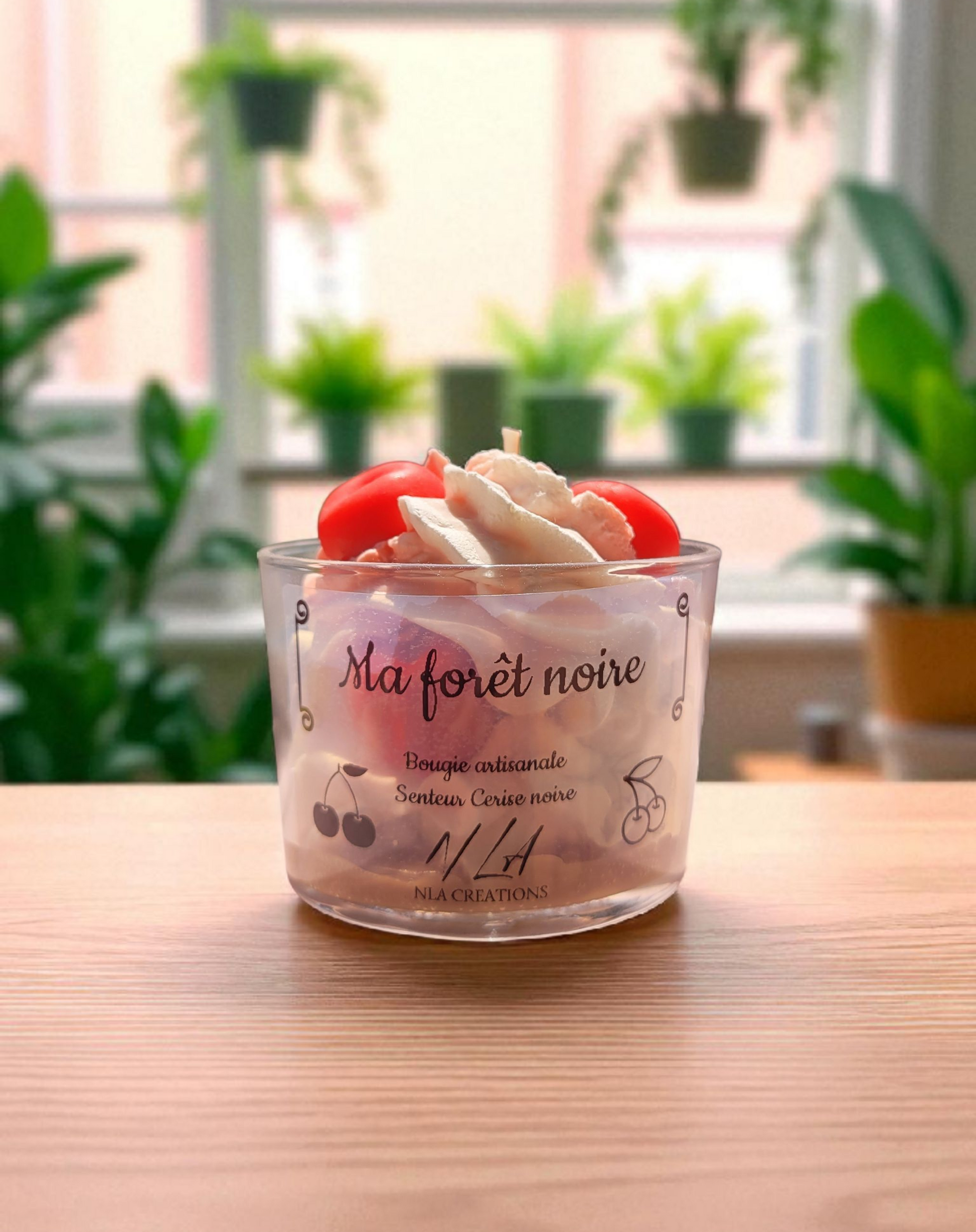 Bougie "Ma forêt noire" - Senteur Cerise noire - NLA Creations 