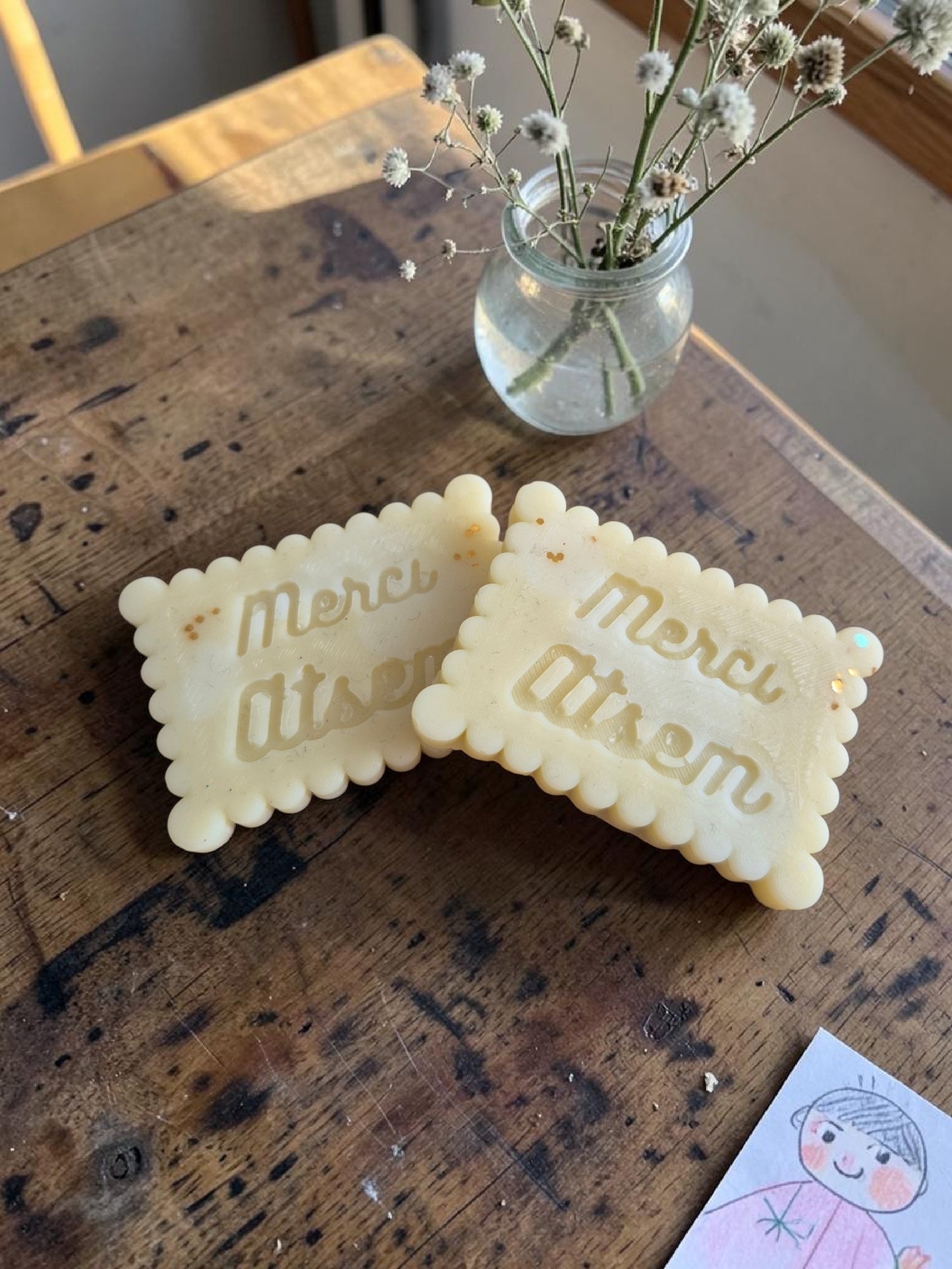 Lot de 2 Fondants "Merci atsem"  - Senteur au choix ✨️ - NLA Creations 