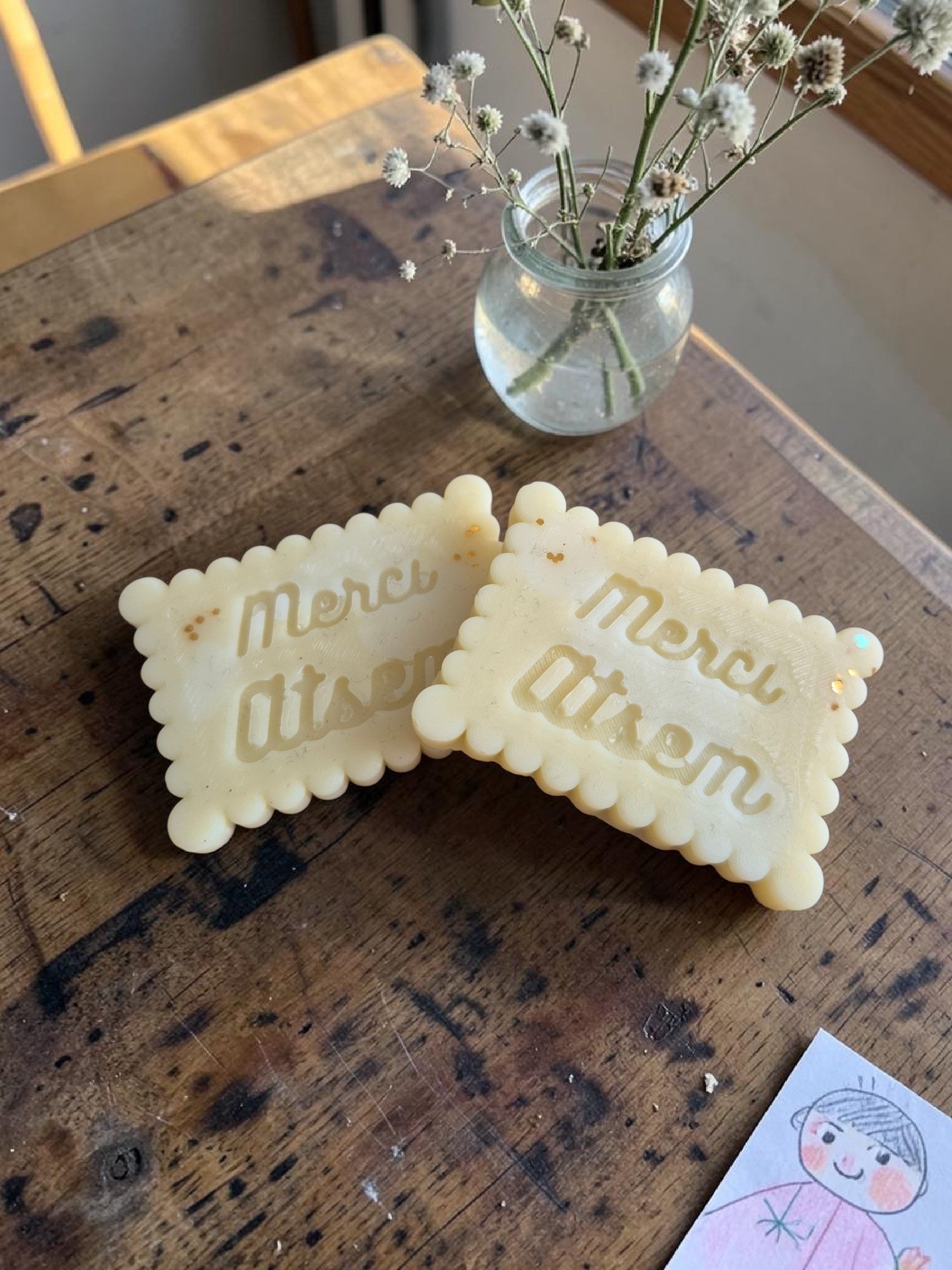 Lot de 2 Fondants "Merci atsem"  - Senteur au choix ✨️ - NLA Creations 