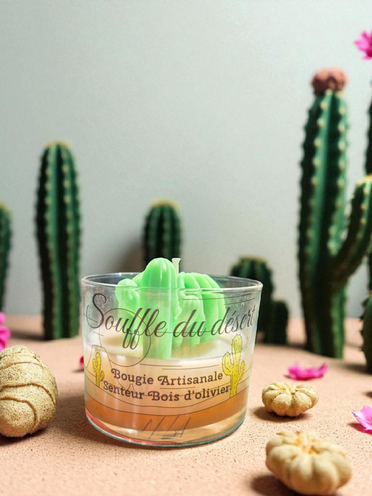 Bougie "Souffle du desert" - Bois d'olivier - NLA Creations 