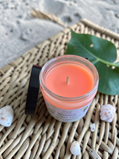 Bougie artisanale - Senteur Anti tabac tropical - NLA Creations 