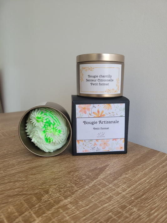 🦟 Bougie Chantilly petit format – Citronnelle - NLA Creations 