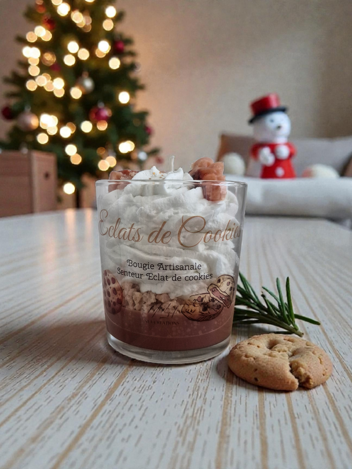 Bougie gourmande "Éclats de Cookies"