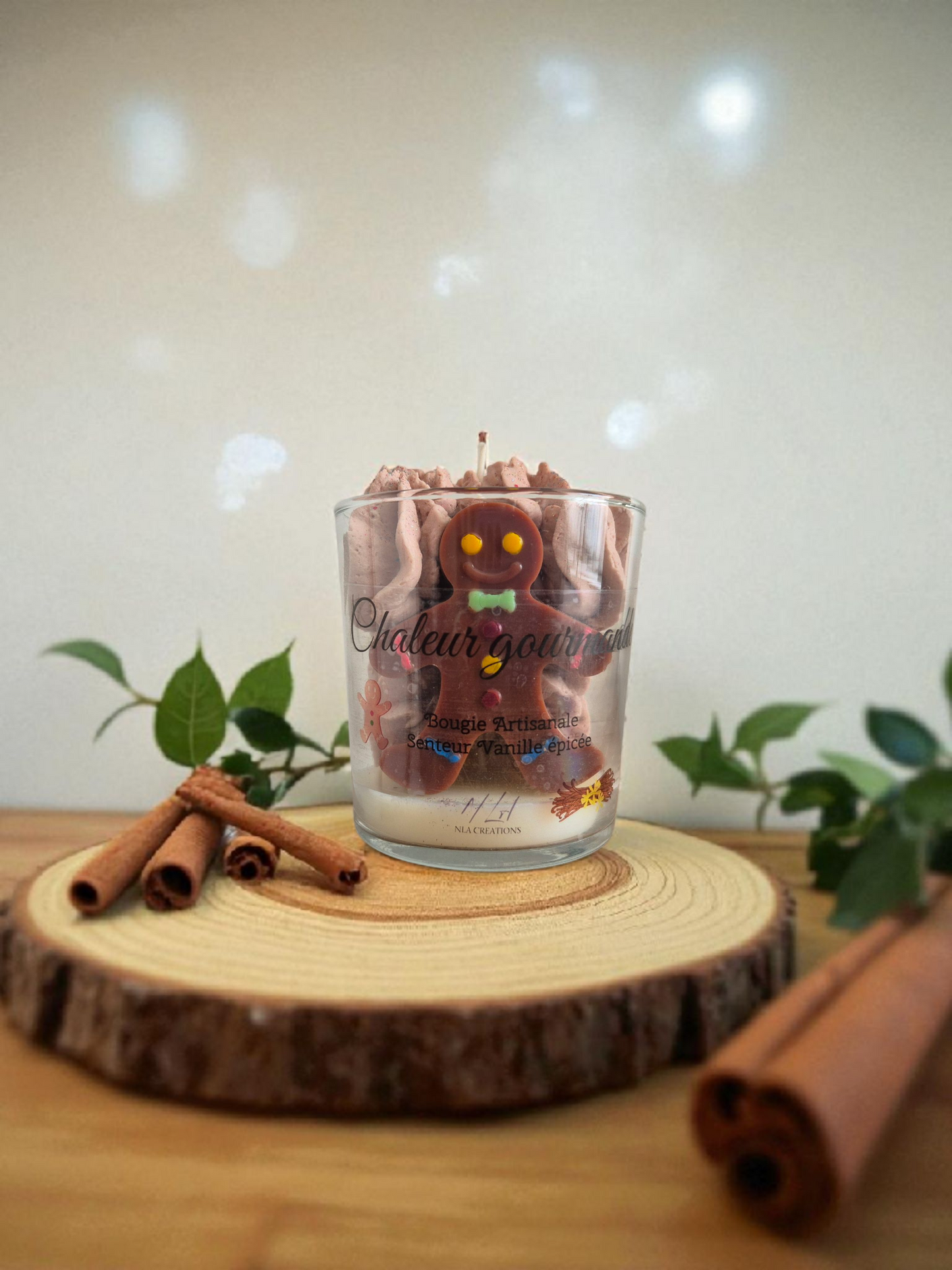 Bougie artisanale - Chaleur Gourmande - Senteur vanille épicée - NLA Creations 