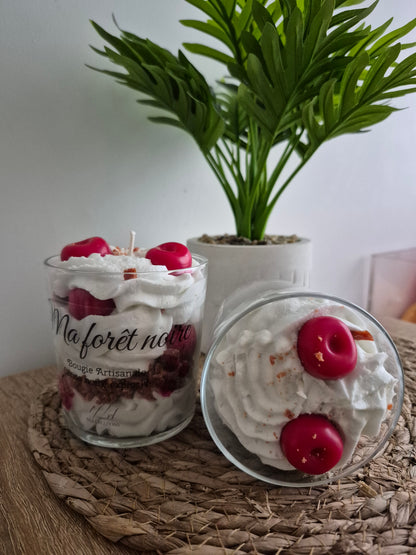 Bougie "Ma forêt noire" - Senteur Cerise noire - NLA Creations 