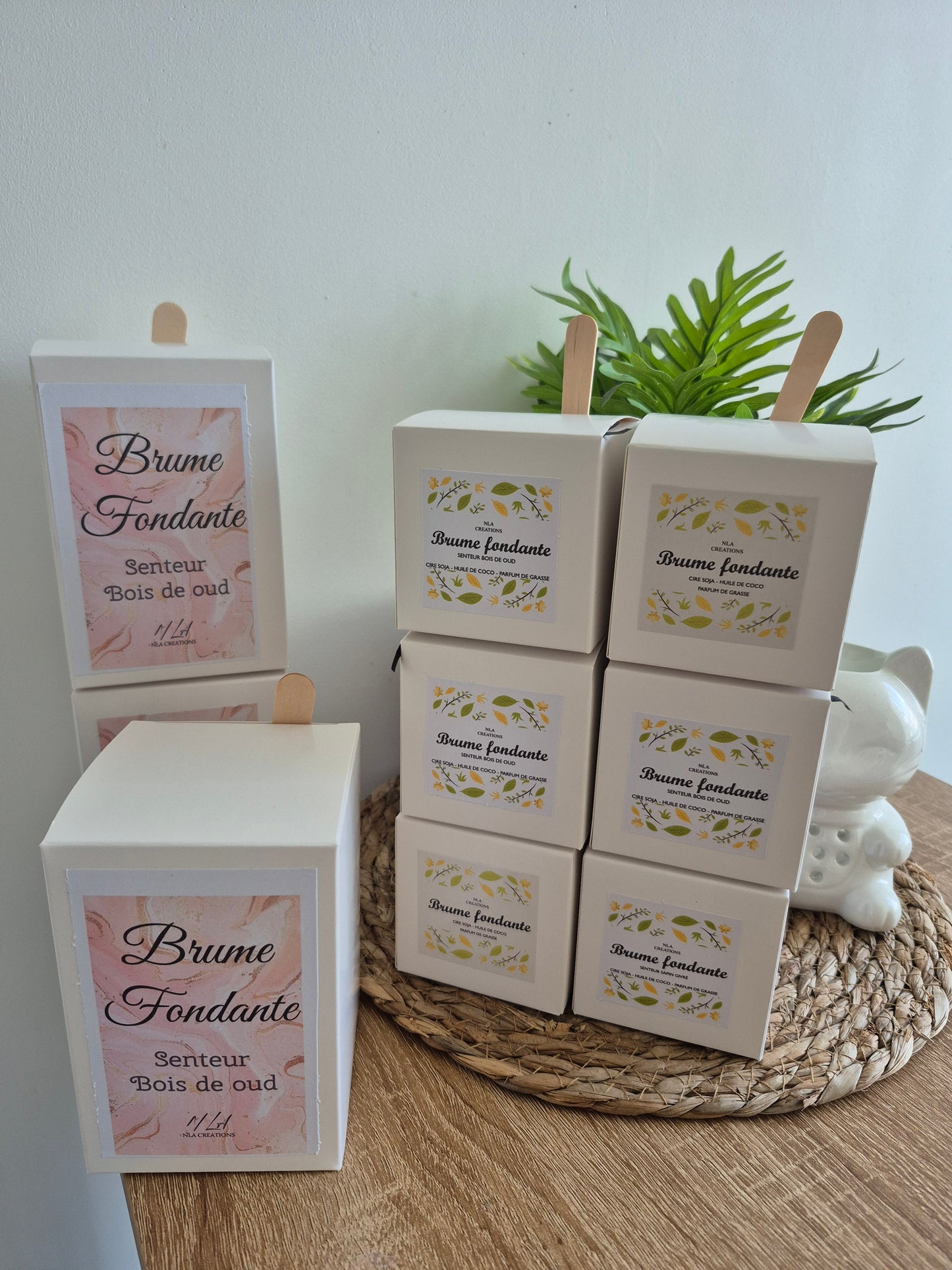 Deux formats de fondants crémeux Bois de Oud – petit et XXL