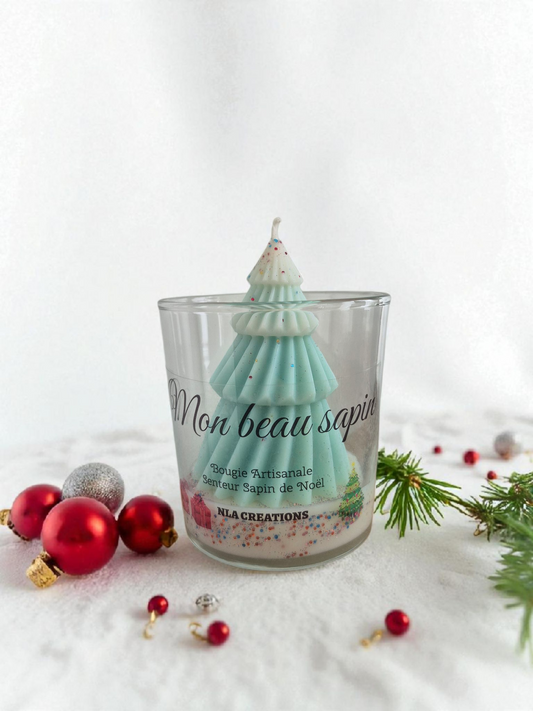 Bougie artisanale - Mon beau sapin - Senteur sapin de Noël - NLA Creations 