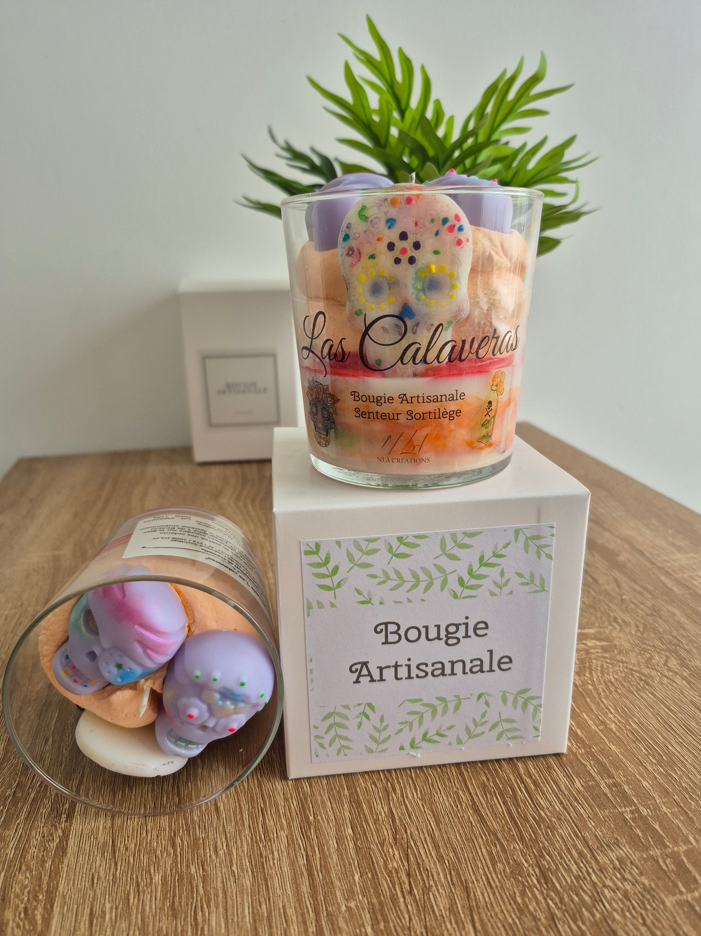 Bougie "Las calaveras" - Senteur sortilège - NLA Creations 