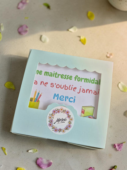 Coffret Cadeau fin d'année scolaire - Maîtresse/ Atsem / Nounou - NLA Creations 