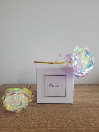 Boîte qui accompagne chaque bougie parfumée du site internet 