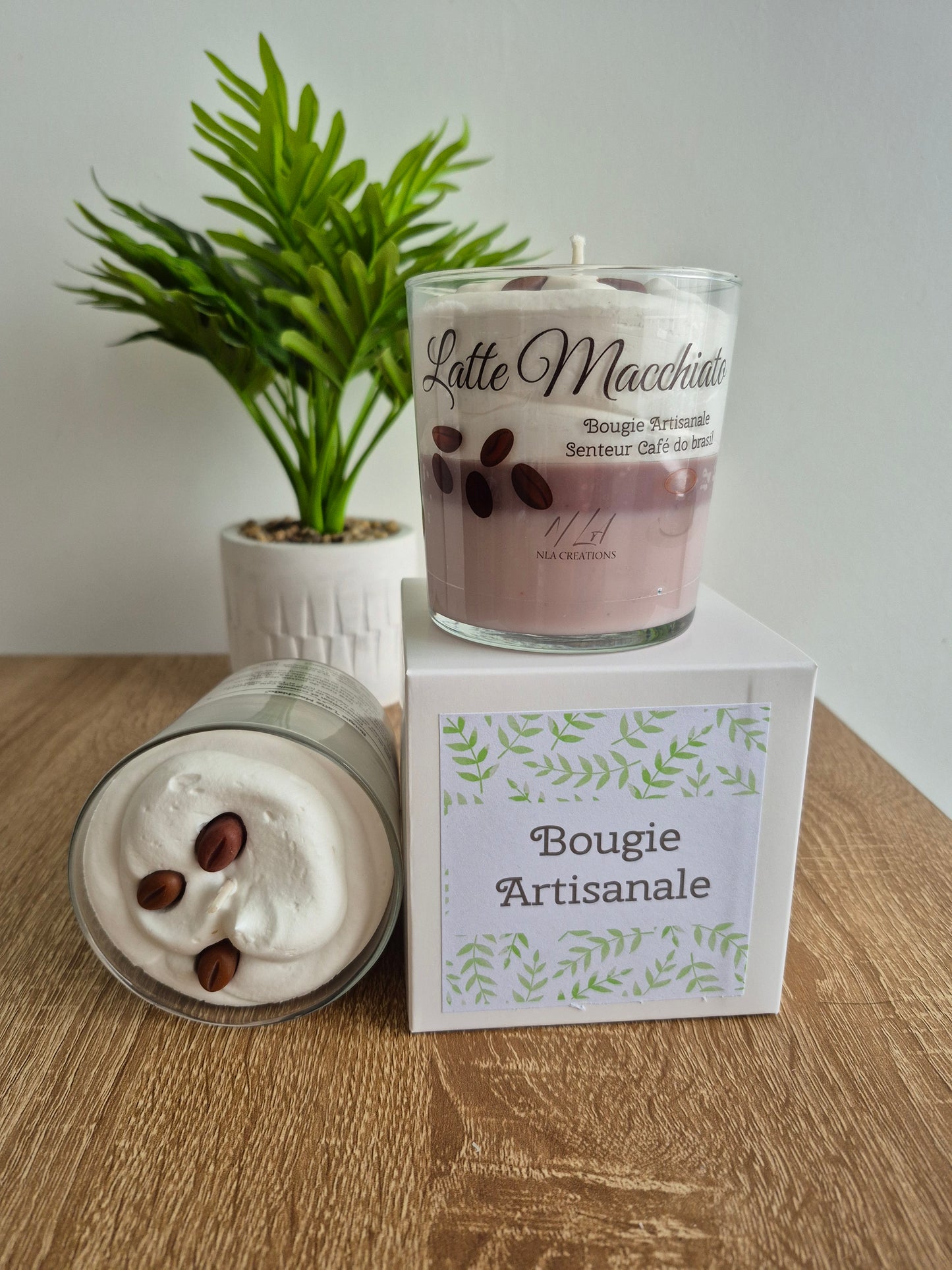 Bougie artisanale - Latte Macchiato - Café - NLA Creations 