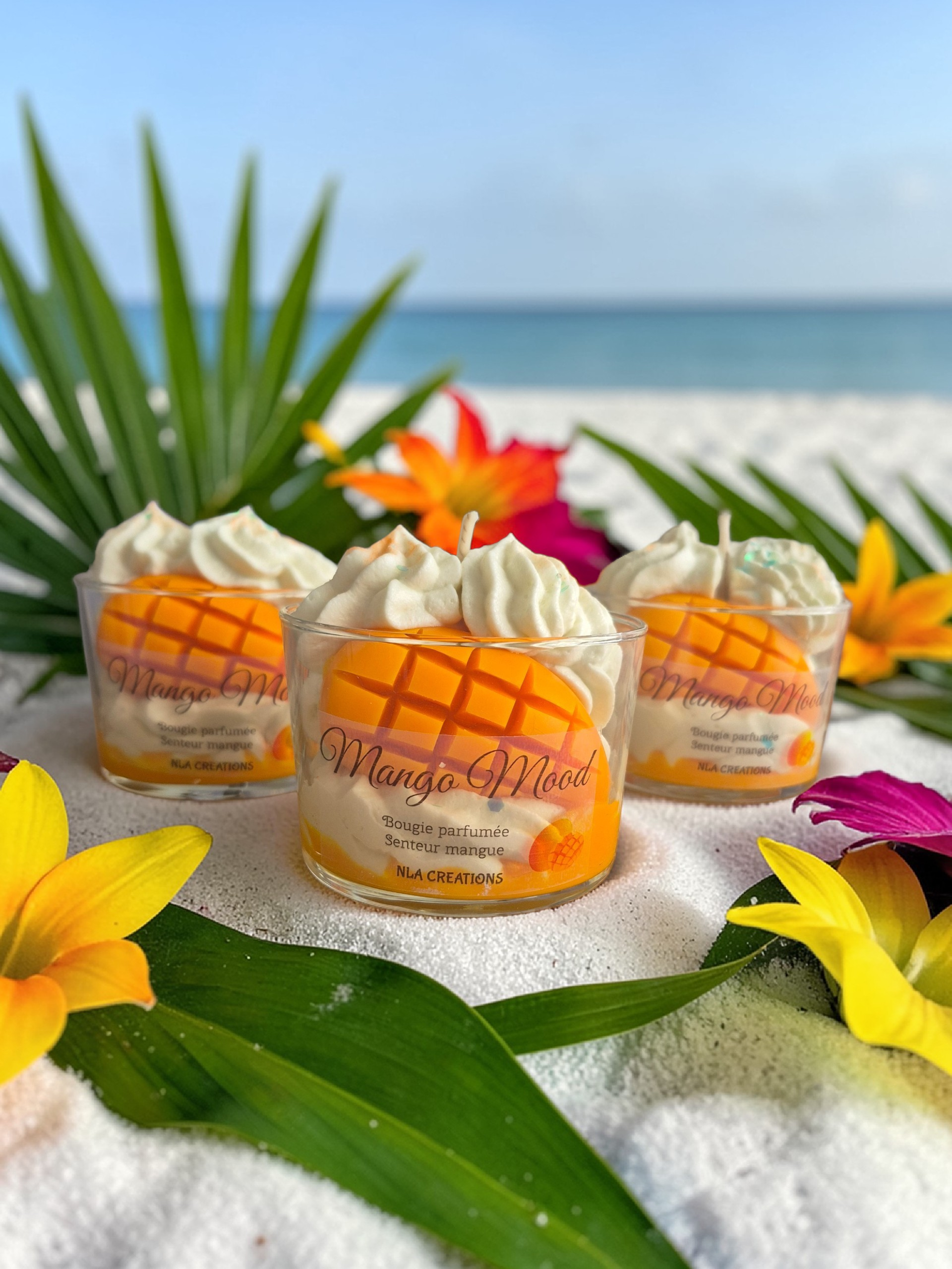 Bougie parfumée "Mango mood" Senteur Mangue - NLA Creations 