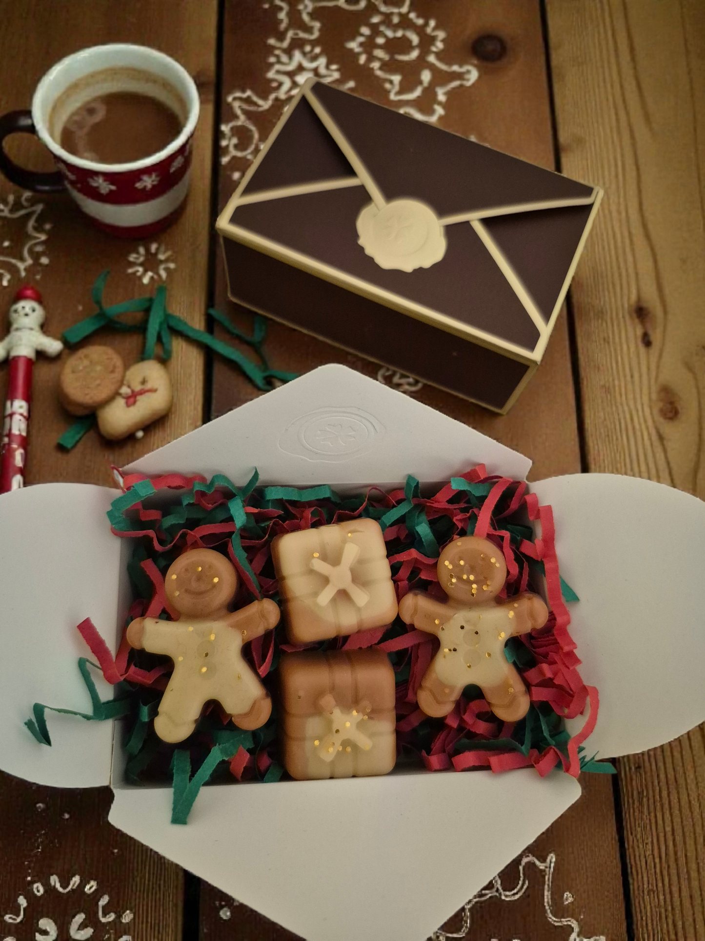 Box de 4 fondants parfumées - Feu de bois 🎅