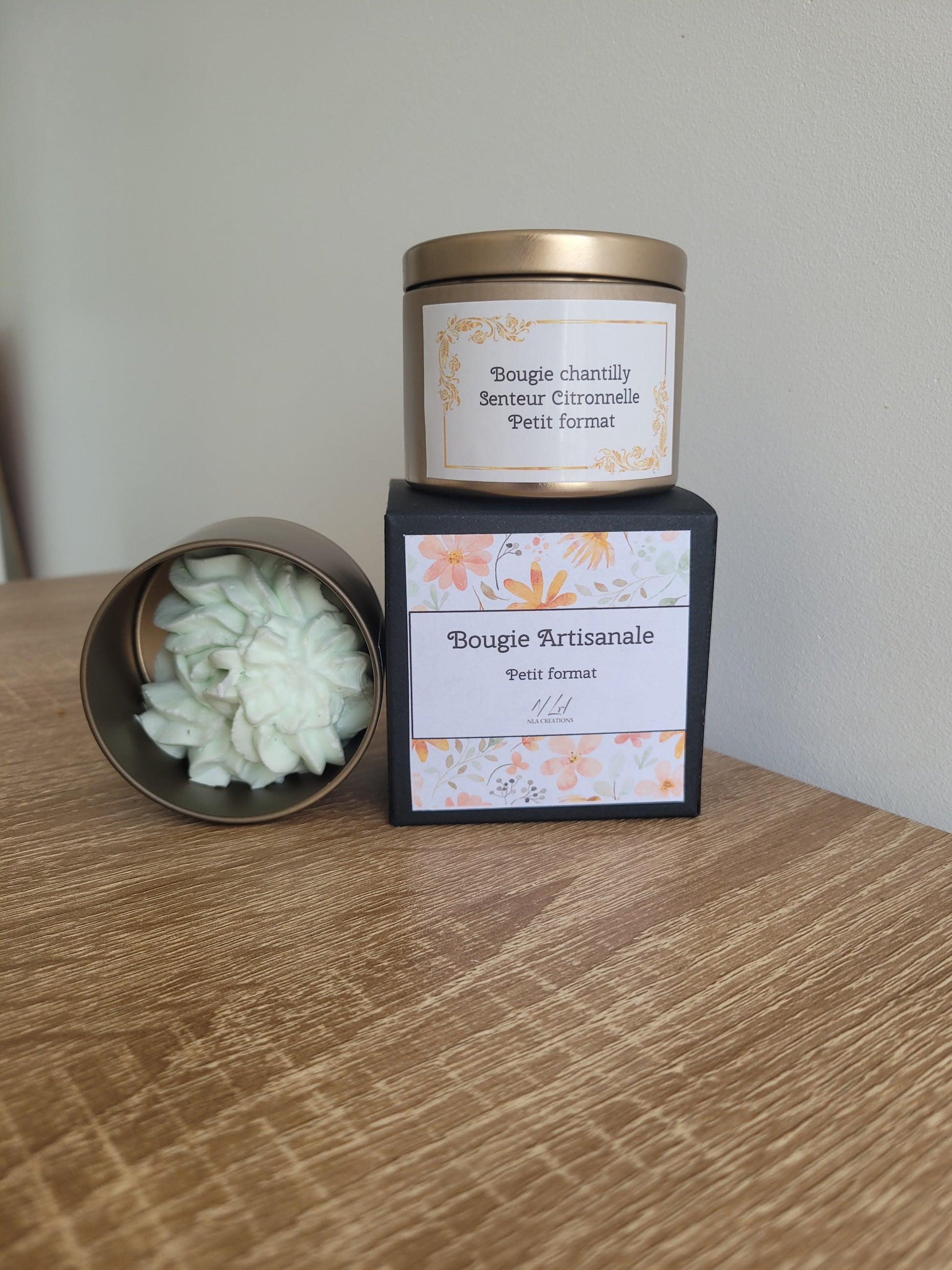 🦟 Bougie Chantilly petit format – Citronnelle - NLA Creations 