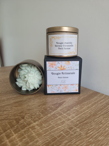 🦟 Bougie Chantilly petit format – Citronnelle - NLA Creations 