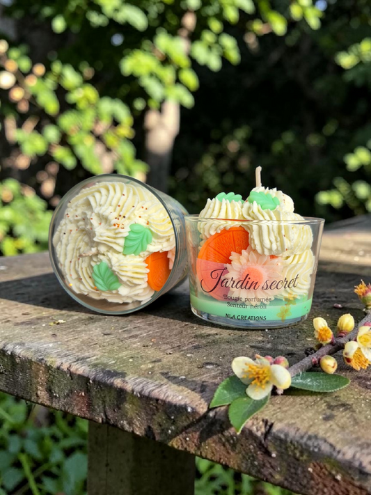 Bougie parfumée Jardin secret Senteur Néroli - NLA Creations 
