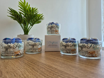 Bougie senteur adoucissant bleue