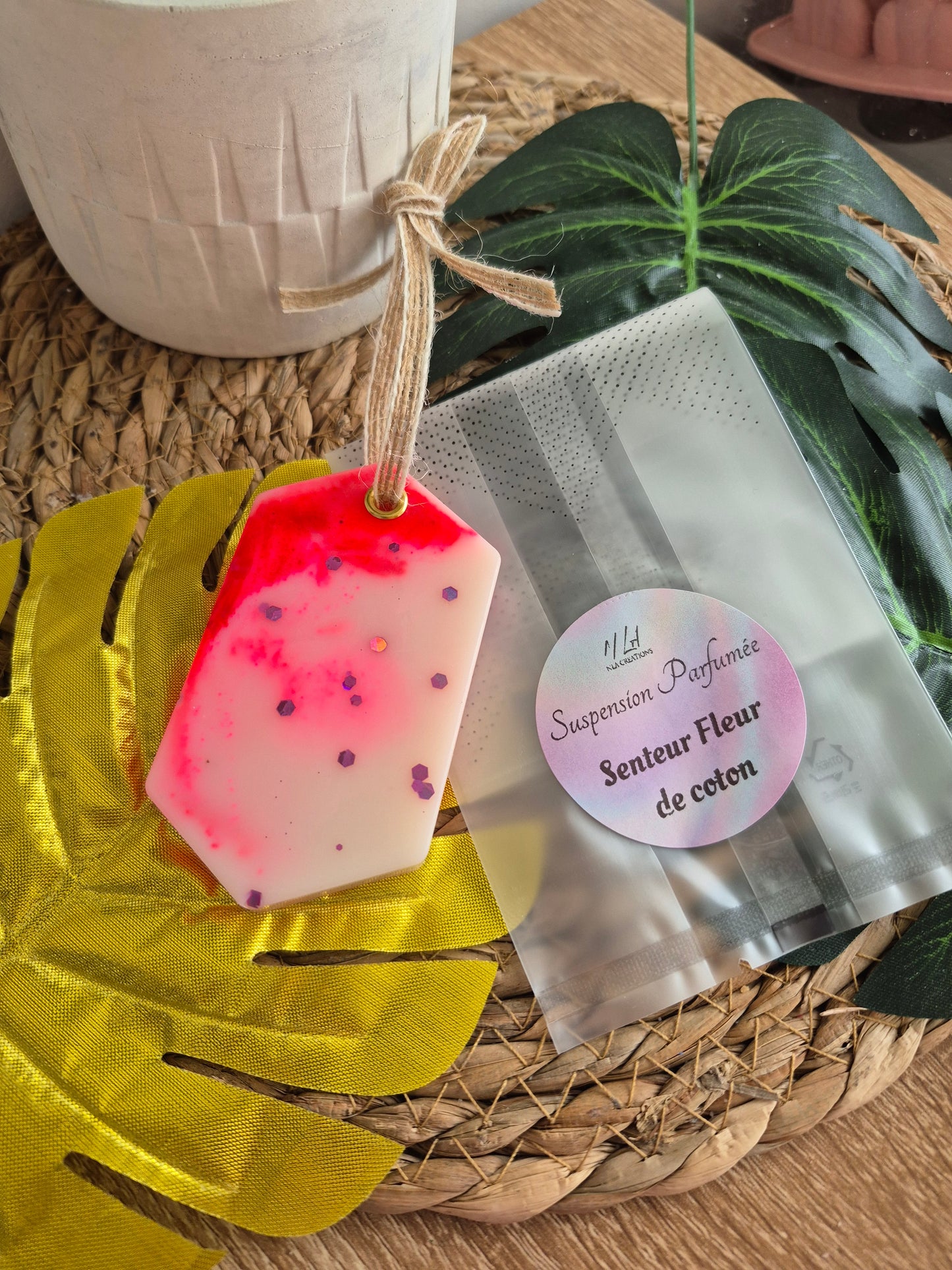 Suspension parfumée artisanale Géométrique - Senteur au choix ✨️ - NLA Creations 