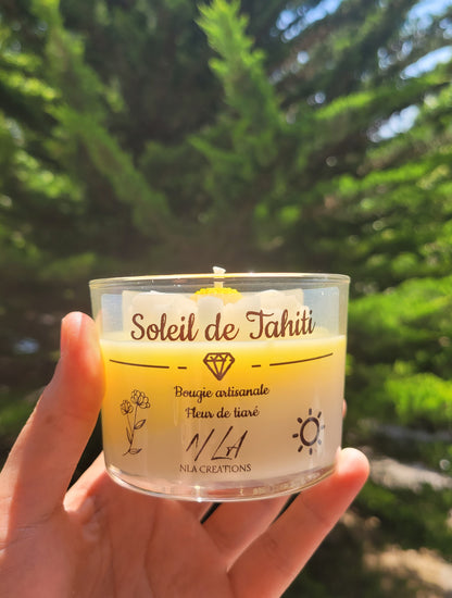 Bougie artisanale Soleil de Tahiti – ambiance ensoleillée et parfum des îles