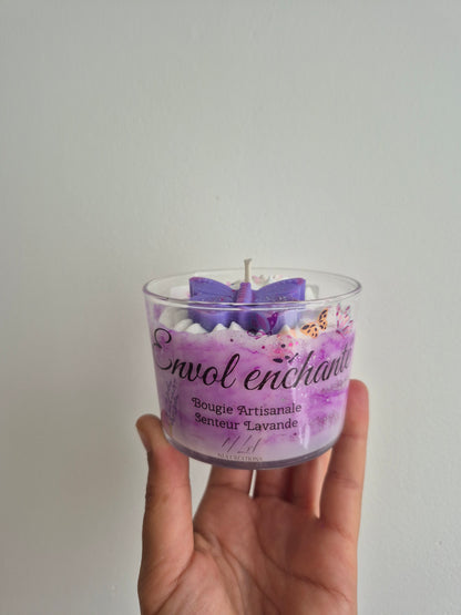 Bougie artisanale "Envol enchanté" senteur Lavande - NLA Creations 