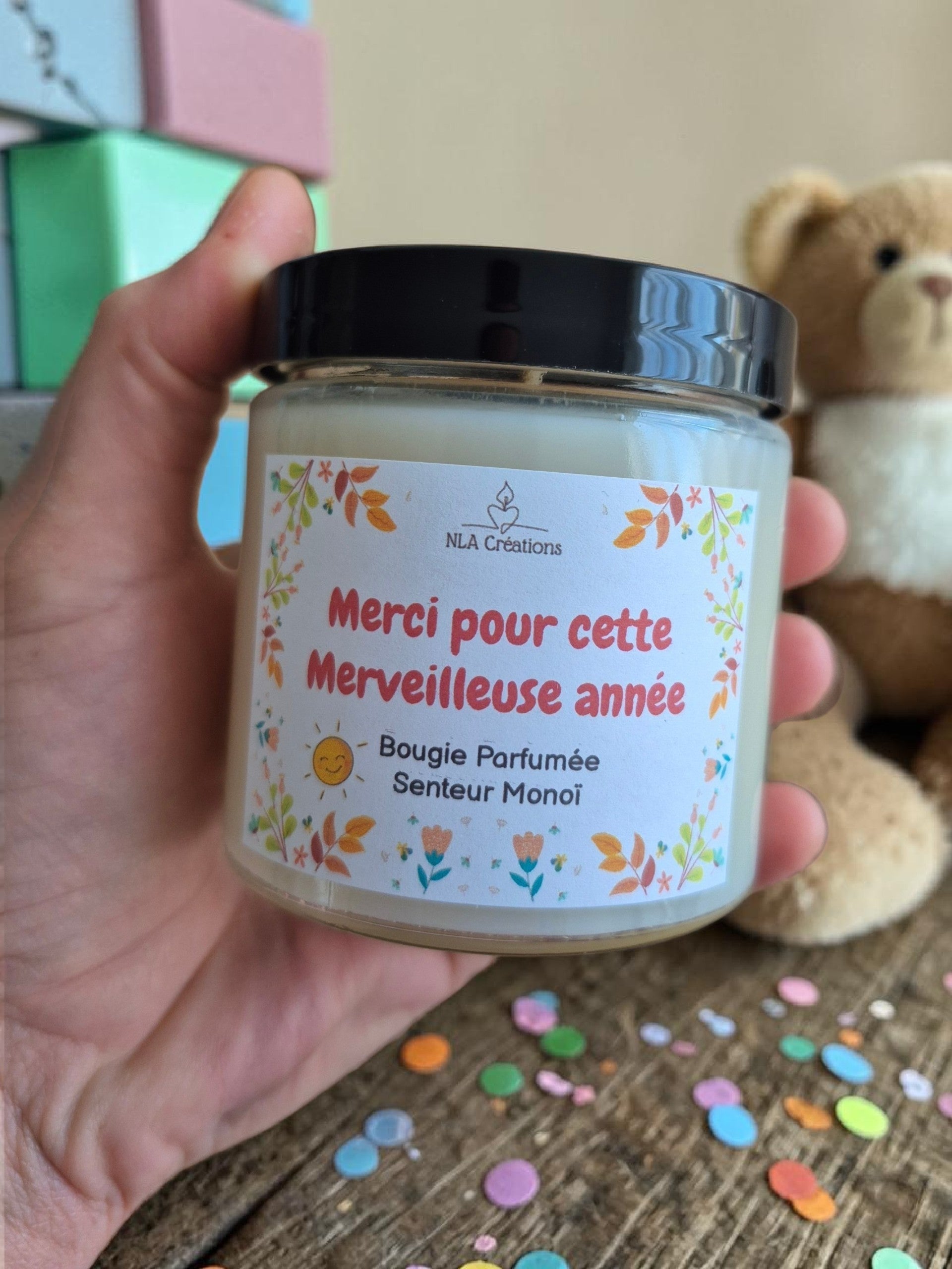 Bougie artisanale "Merci pour cette merveilleuse année - Senteur au choix ✨️ - NLA Creations 