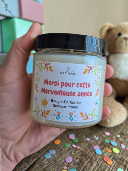 Bougie artisanale "Merci pour cette merveilleuse année - Senteur au choix ✨️ - NLA Creations 
