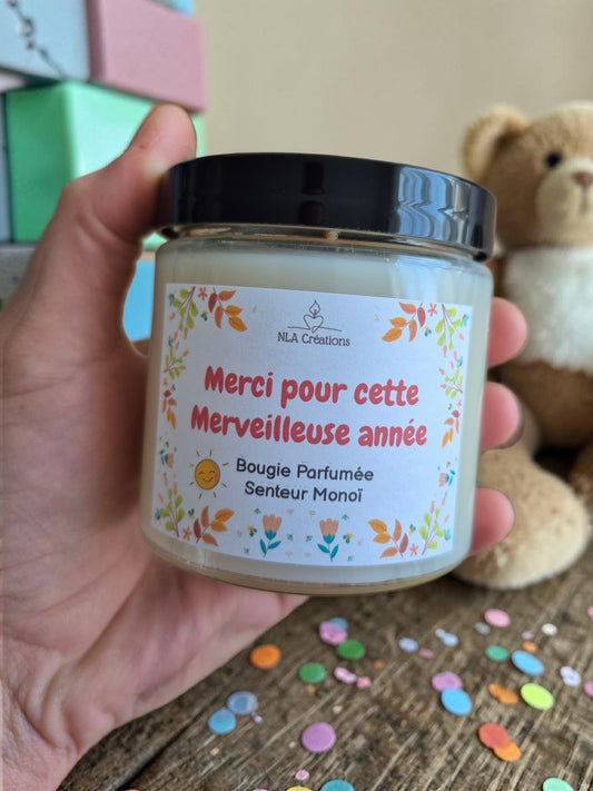 Bougie artisanale "Merci pour cette merveilleuse année - Senteur au choix ✨️ - NLA Creations 