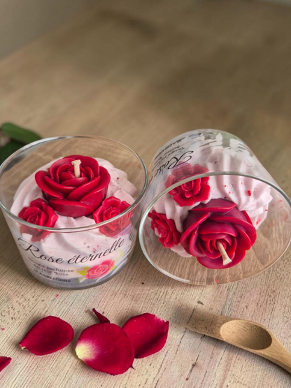 Bougie parfumée Rose éternelle Senteur Rose - NLA Creations 