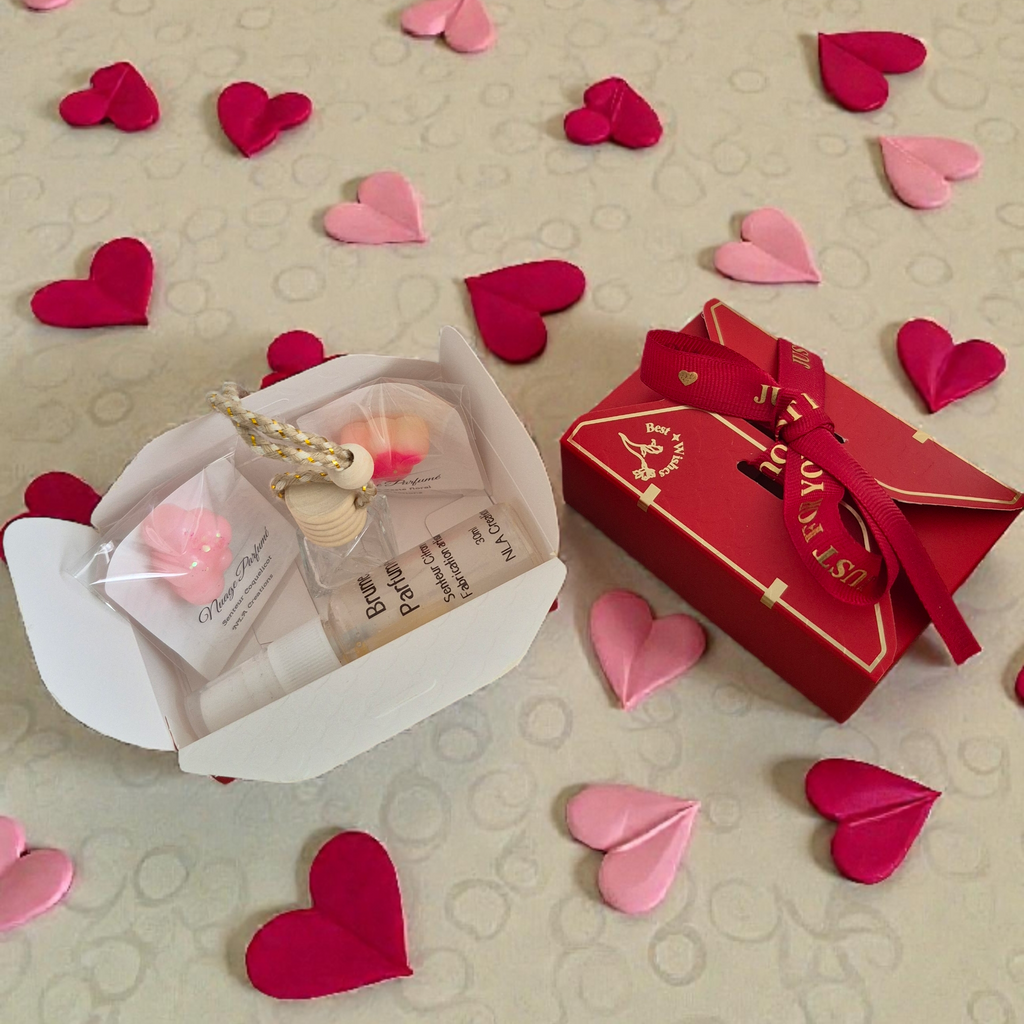 Coffret Saint valentin – Brume, fondants et Diffuseur voiture - NLA Creations 