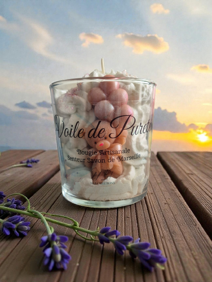 Bougie "Voile de pureté" - Senteur Savon de Marseille