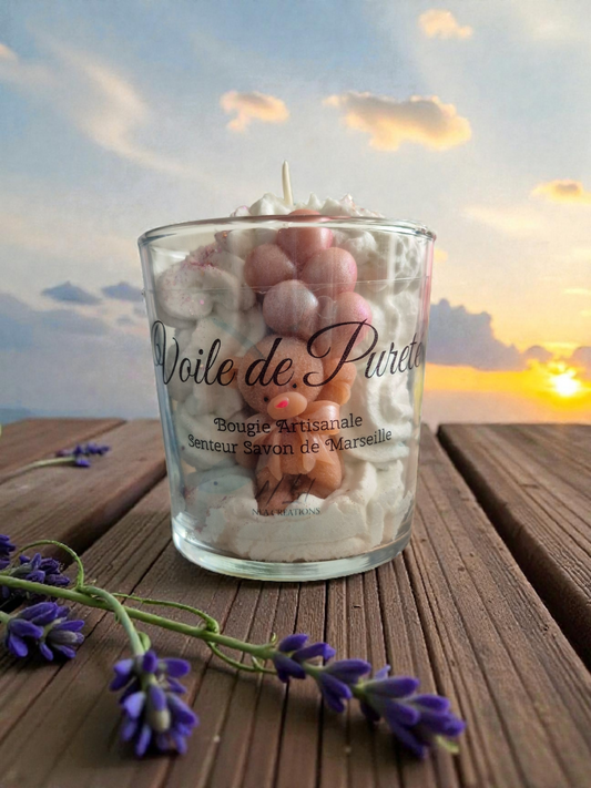 Bougie "Voile de pureté" - Senteur Savon de Marseille
