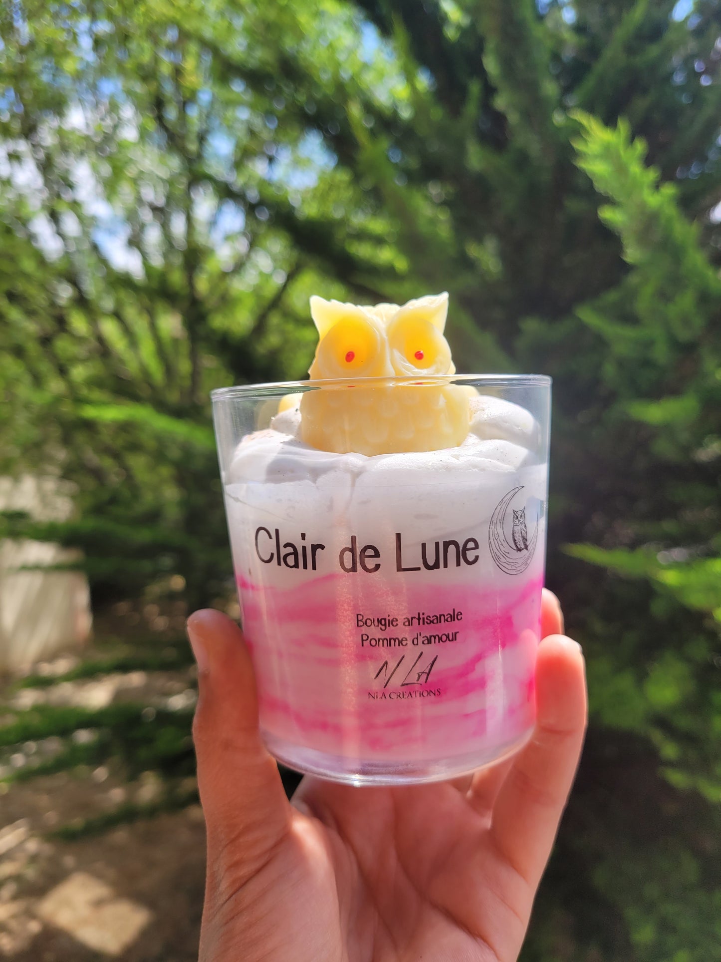 Bougie "Clair de Lune" - Pomme d'amour - NLA Creations 
