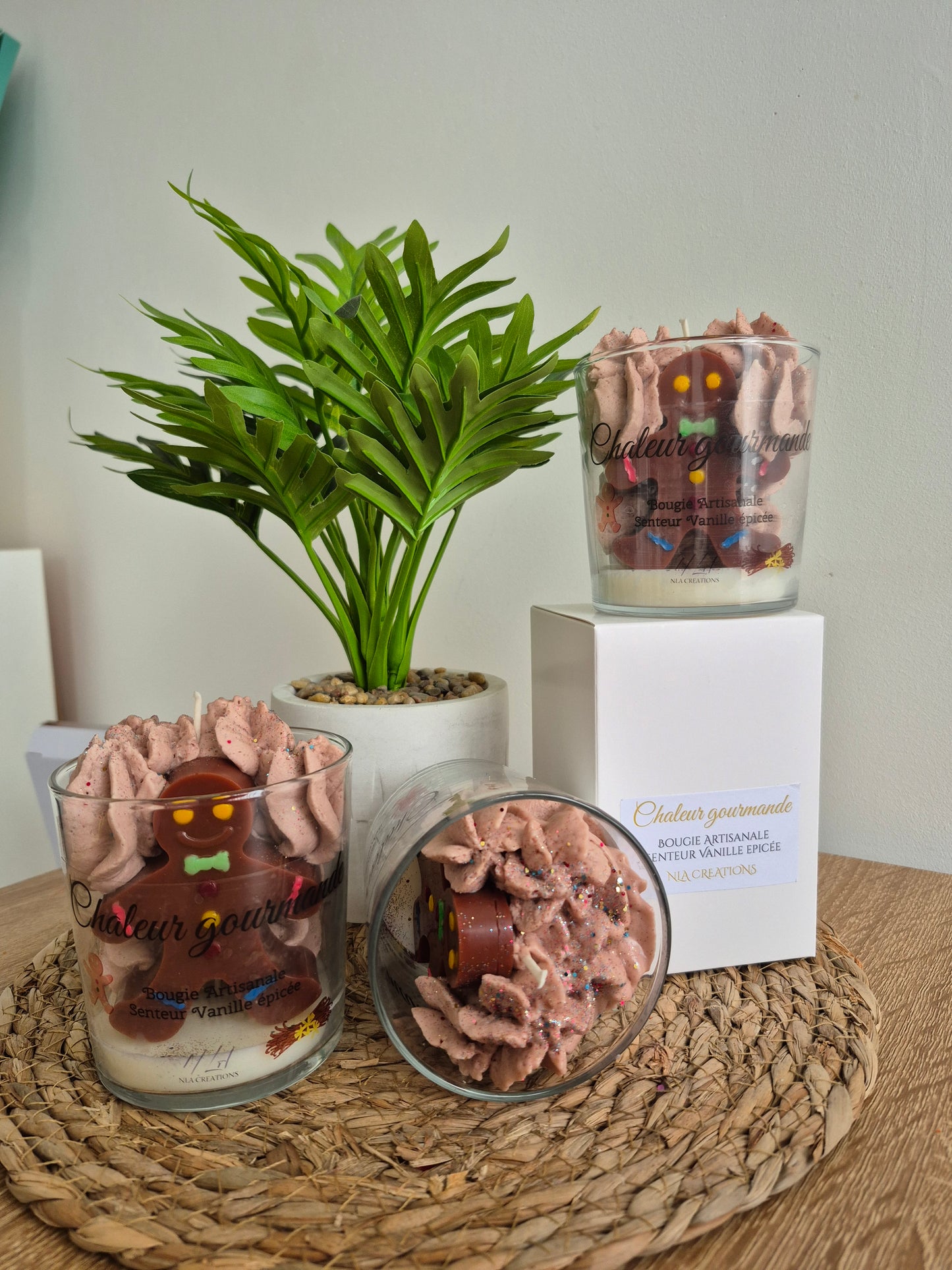 Bougie artisanale - Chaleur Gourmande - Senteur vanille épicée - NLA Creations 