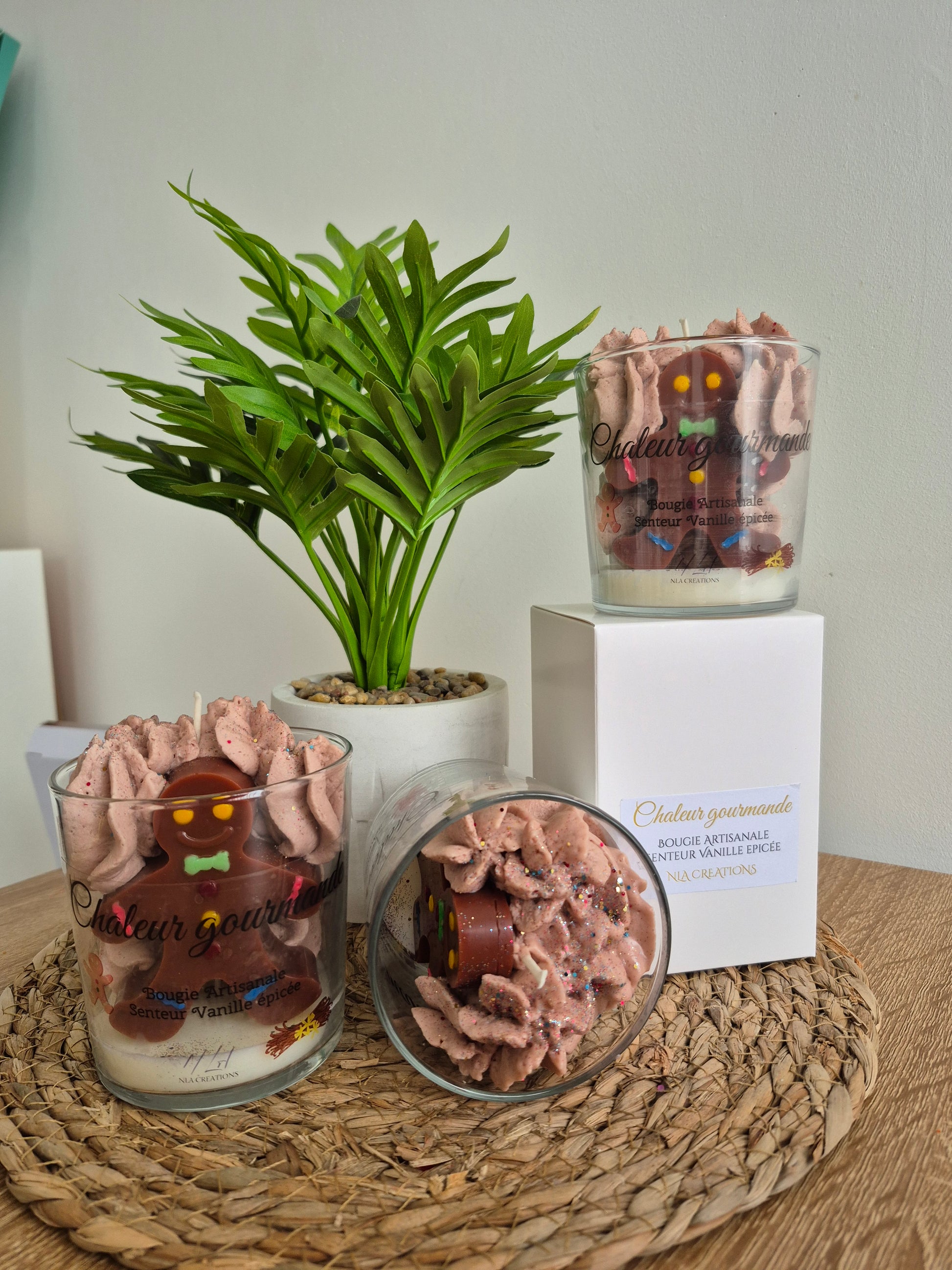 Bougie artisanale - Chaleur Gourmande - Senteur vanille épicée - NLA Creations 