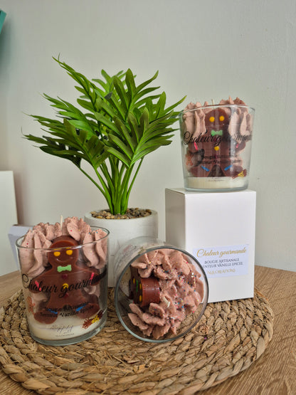 Bougie artisanale - Chaleur Gourmande - Senteur vanille épicée - NLA Creations 
