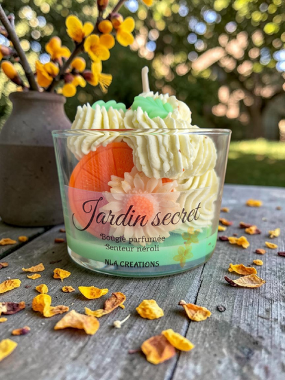 Bougie parfumée Jardin secret Senteur Néroli - NLA Creations 