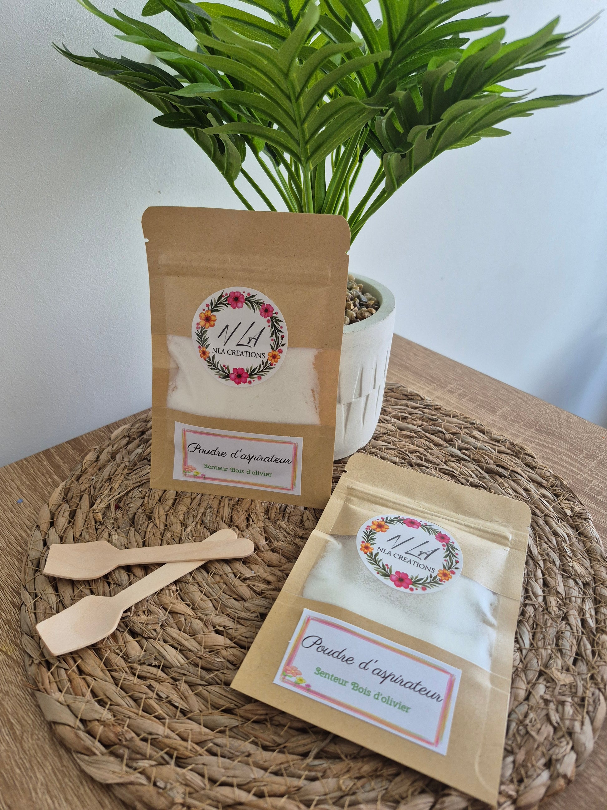 Poudre d'aspirateur - Senteur Bois d'olivier 50g - NLA Creations 