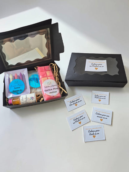 Coffret Cadeau fin d'année doré scolaire - AESH / Directrice/ Maître / Maîtresse/ Atsem / Nounou