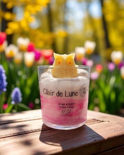Bougie "Clair de Lune" - Pomme d'amour - NLA Creations 