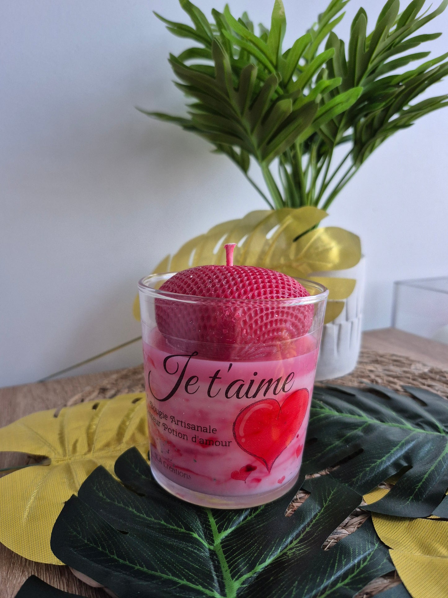 Bougie "Je t'aime" - Senteur potion d'amour