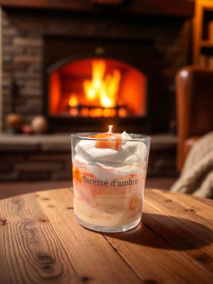 Bougie "Caresse d'ambre" senteur eau d’ambre - NLA Creations 