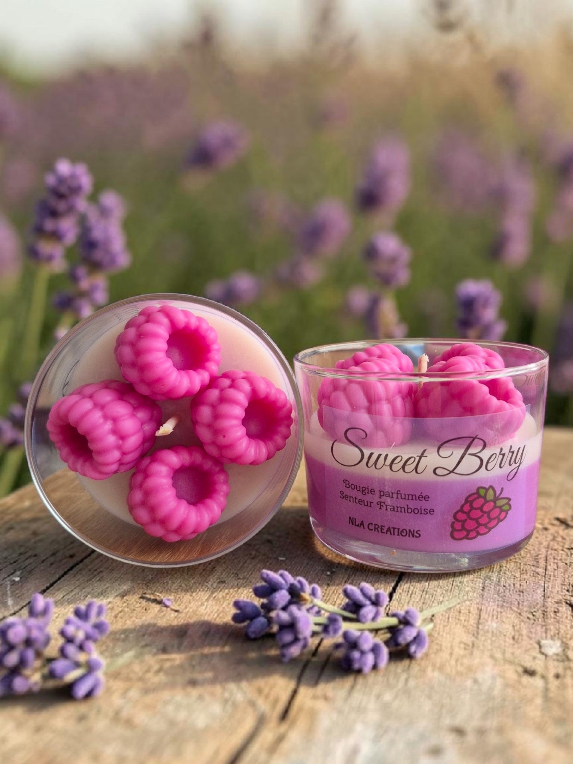 Bougie parfumée Sweet Berry - Senteur Framboise - NLA Creations 